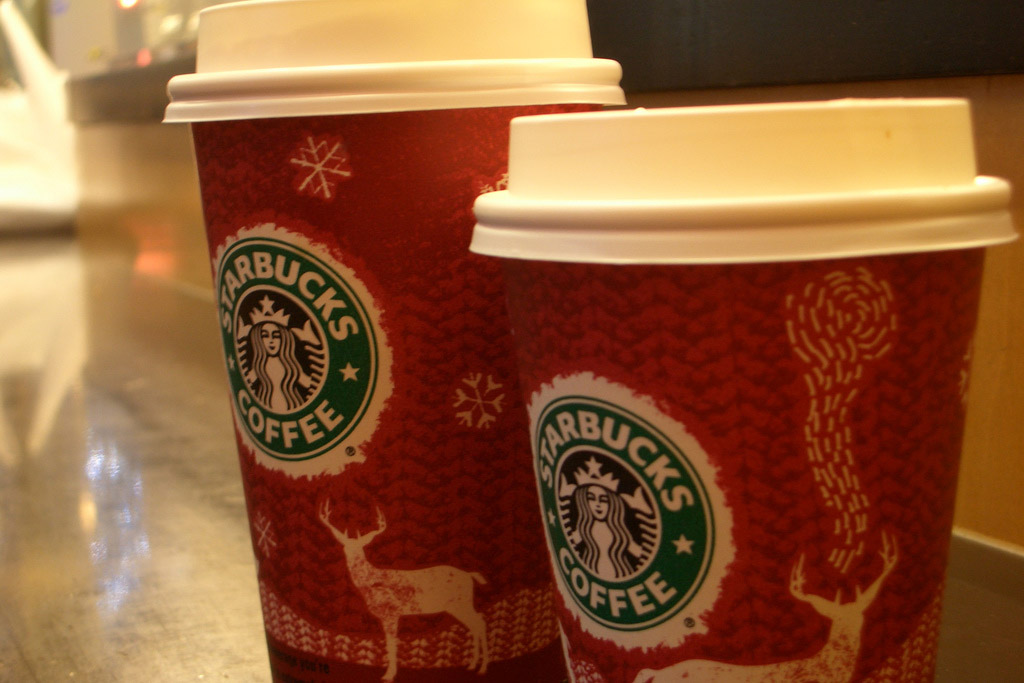 Christmas coffee cups