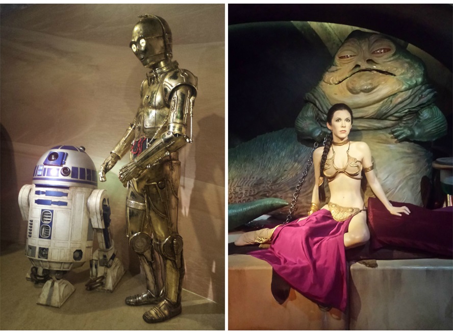 c3po r2d2 droids and princess leia jabba madame tussauds