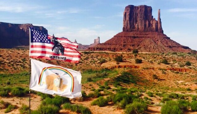 Flag at Monument Valley