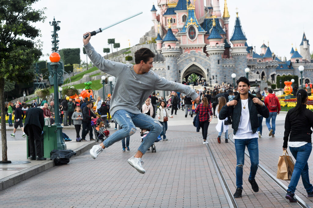 Joey Essex and Danny Walia at Disneyland Paris