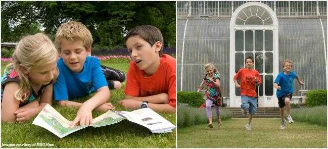 Kids enjoying Kew Gardens