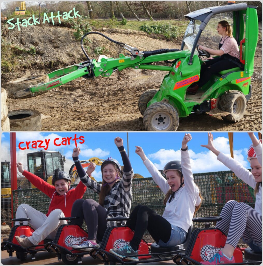 Stackattack & Crazy Carts at Diggerland