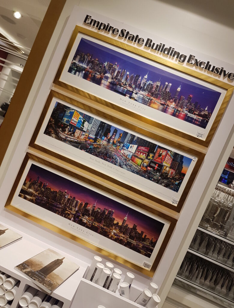 Empire State Building gift shop photos