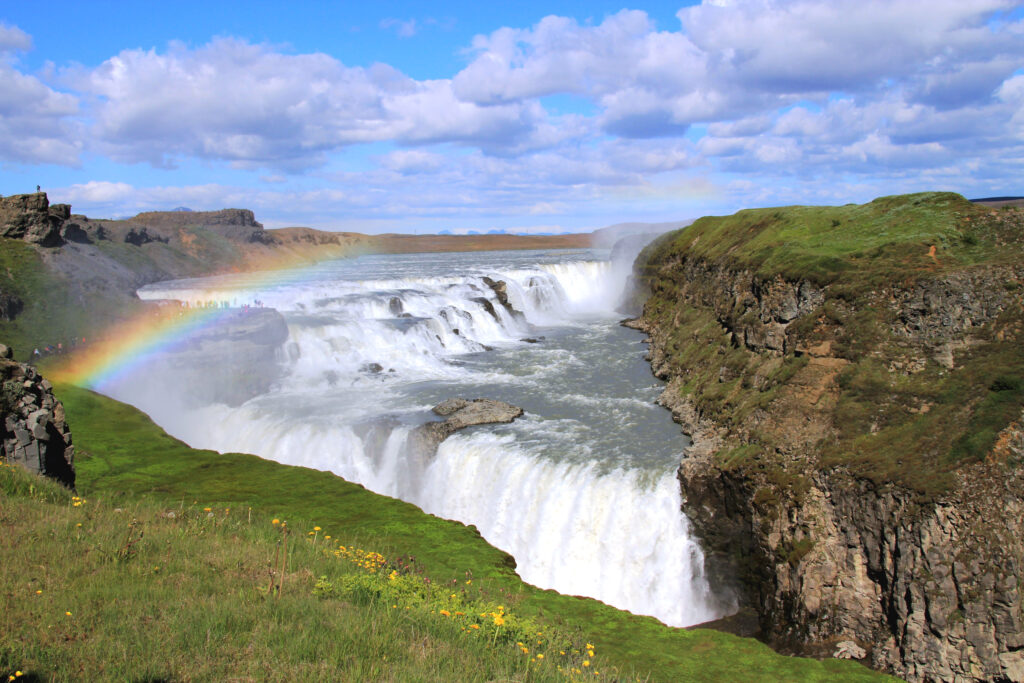 The stunning waterfall of Gullfoss